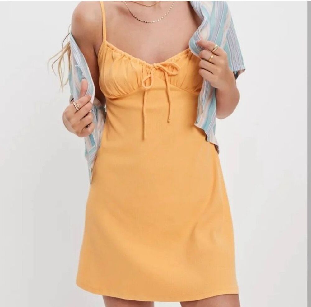NWT American Eagle AE Ruched Knit Mini Dress Small